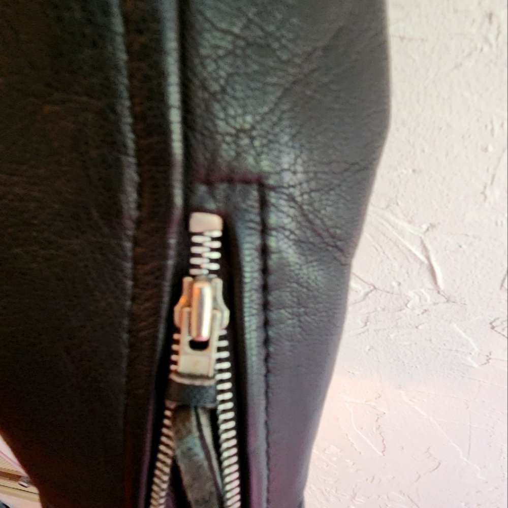 LeatherJacket, Moto Mod, Black,  Size M, full removable lining - Picture 4 of 5